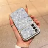 Capa com padrão floral branco em tela cheia adequada para Samsung S25FE 5G, capa macia, cobertura total, simples, moderna, personalizada, janela grande, anti-queda