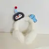 Bonitos y Creativos Orejeras de Peluche de Pingüino y Pez para Mujer, Calientes de Invierno, Resistentes al Viento, Protectores de Orejas Plegables