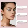 Zephoco Bastão de Sombra Cremosa Brilhante Prata Brilhante, Brilhante e Colorido, Não Desbota Facilmente, Bastão de Sombra com Glitter Cristal