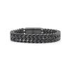 Cadena Cuadrada Europea y Americana para Hombre, Exquisita Hebilla Magnética de Acero Inoxidable, Pulsera Cubana de Acero de Titanio Hip-Hop, Pulsera Dominante de Doble Capa