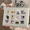 50 pegatinas decorativas impermeables para equipaje, papelería, con expresión de personalidad de gato, divertidas y lindas, transfronterizas