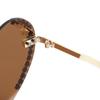 Nuevas gafas de sol de amor con incrustaciones de diamantes Gafas de sol oceánicas solares integradas de PC para mujer personalizadas europeas y americanas al por mayor