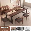 Nuevo Juego de Mesa y Sillas de Estilo Chino, Mesa de Té para Preparar Té, Mesa de Reuniones de Oficina, Mesa de Té Grande Simple para Uso en Casa en el Balcón