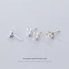 Nalan S925 Brincos de Prata Esterlina Moda Natal Diamante Pequenos Chifres Bonitos Animal Alce Brincos G5847
