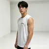 Roka Coreana Roupa de Verão Masculina Malha Absorvente de Suor Respirável Secagem Rápida Colete Esportivo Fitness Sem Mangas Camiseta Casual
