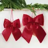 2026 Nuevo Color Sólido Lazo 3D Decoración de Árbol de Navidad Grande Adorno Colgante de Tela Adornos Navideños Adornos Colgantes