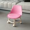 Taburete Acrílico Pequeño Transparente Taburete para Cambiarse los Zapatos con Rueda de Correa Rueda Universal de Celebridad Cibernética Taburete con Polea para Niños Taburete Bajo