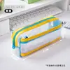 Estuche de Malla Transparente de Gran Capacidad, Caja de Lápices de Papelería Estudiante Estilo Japonés Simple, Puede Contener Plumas y Llevarlas al Salón de Exámenes