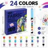 Marcadores de Tecido Artísticos Transfronteiriços, Não Borram, para DIY em Sapatos, Bolsas, Lona, Roupas e Pintura Colorida