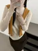 26 Nuevo Estilo de Otoño Top, Estilo Coreano, Color Sólido, Cuello Semi Alto, Suéter de Punto con Mangas Largas Fruncidas, Camiseta Básica para Commuting para Mujer