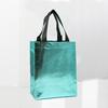 Bolsa de mano no tejida de color sólido aluminizada laminada con láser transfronteriza al por mayor bolsa de regalo bolsa de compras