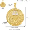 L90 Accesorios para Joyería DIY Vintage Europeo y Americano Encaje de Esmalte con Diamantes Colgante Redondo Chapado en Oro Accesorios para Collares Hechos a Mano