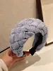 Nova Faixa de Cabelo Tecida de Seda Gelada Larga para Primavera e Verão com Coroa Alta, Textura Vintage de Alto Padrão de Luxo Leve