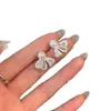 Pendientes de Botón con Lazo de Terciopelo de Melaleuca y Perla, Pendientes Elegantes Retro Versátiles, Lujo Ligero, Sensación de Alta Gama, Pendientes de Otoño/Invierno para Mujer