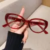Gafas Retro Cat-Eye de Prescripción con Protección Avanzada contra la Luz Azul, Adecuadas para Estudiantes, Se Pueden Personalizar con Lentes de Prescripción, Aspecto Natural, Adelgazan el Rostro, Gafas Sin Graduación