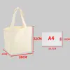 Bolsa de Tote de Lona Lisa Reutilizable para Compras Manualidades DIY Promoción