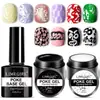 Limegirl Nuevo Gel para Puntos Esmalte en Gel Negro y Blanco Gel para Pintar Letras Gel para Agujeros Gel para Olas Gel para Encaje