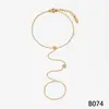 Cadena de Muñeca con Incrustaciones de Diamantes de Acero Inoxidable, Cadena de Muñeca para Dedo de Joyería Fina de Moda para Mujer, Comercio Exterior Transfronterizo Aliexpress