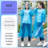 Capa de Chuva Descartável para Viagem ao Ar Livre Poncho de Chuva Transparente Estendido Espesso Portátil 60g Punhos Elásticos