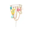 Broche de Flor Tropical con Goteo de Aceite de Diseño de Nicho con Elementos de Animales Marinos, Pin Ceñidor de Cintura, Accesorio de Ropa
