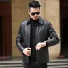 Chaqueta de cuero para hombre M-8XL con cuello alto, un nuevo estilo de moda para otoño/invierno, adecuada para comercio transfronterizo y un look elegante para hombres