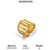 Anel de Dedo em Aço Inoxidável Banhado a Ouro 18K com Design Minimalista Transfronteiriço Europeu e Americano Estilo Ins Linhas Irregulares Joias Femininas Mais Vendidas