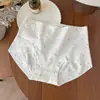 Pantaloncillos tipo boxer con estampado floral estilo coreano, control de abdomen, anti-exposición, de cintura media-alta para mujer, con entrepierna extendida, cómodos, ajustados a las caderas para mujer