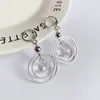 Nuevos Pendientes Geométricos de Moda, Simples, Versátiles, Personalizados, Chapados en Oro Real, Aguja de Plata Real 925, Estilo Coreano Popular, para Mujer