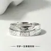 Plata de Ley S999 Capturará Tu Corazón Par de Anillos de Boda Par Anillo Abierto de Lujo Ligero Nicho Femenino Sensación de Gama Alta Joyería para Manos Dropshipping