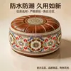 Banqueta Dobrável Colorida Floral Nova Onda Couro Retrô para Contar Histórias Banquinho para Sofá de Sala de Estar Banqueta Doméstica com Armazenamento