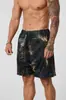 Youngla Nuevos Pantalones Cortos Deportivos para Hombre con Estampado Integral, Sueltos, para Fitness, Secado Rápido, Transpirables, de Entrenamiento, para Playa