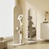 Espejo de Cuerpo Entero Giratorio para Uso en Casa, Espejo de Pie para Habitación de Niñas, Perchero, Espejo de Moda, Estilo Lujo Ligero