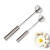 Batidor de Huevos Semiautomático de Acero Inoxidable Giratorio Mezclador de Crema y Huevo Doméstico Batidor de Huevos Manual Herramienta para Hornear