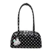 Bolso Boston de Lunares Moda Coreana Modelo Nuevo 2026 Simple Versátil Gran Capacidad Bolso de Hombro Mate Bolso de Axila para Mujer