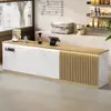 Mostrador de Bar Mostrador de Caja Mostrador Comercial Catering Tienda de Té con Leche Café Bar de Agua Gabinete Integrado Lujo Ligero Sensación de Gama Alta Recepción