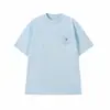 Camiseta de Manga Corta Redonda de Estilo Moderno Nueva Marca Ch Cro para Comercio Exterior Transfronterizo con Bordado de Letras en el Pecho, Camiseta de Hombre de Corte Holgado