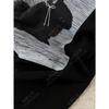 Yuran 26 Estilo Nuevo de Principios de Primavera Algodón Orgánico Suave Estampado de Conejo Pulido Puntada de Contraste Silueta Camisa de Manga Corta