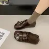 Zapatos de mujer estilo Birkenstock con plataforma, de piel genuina, colección otoño 2026, zapatos pequeños de piel estilo británico, zapatos planos Mary Jane para mujer