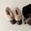 Sapatos de Algodão Quentes Femininos de Veludo, Modernos e Versáteis, Novidade Outono e Inverno 2025, Estilo Britânico Retrô, Salto Grosso para Mulheres