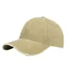 Boné de Beisebol Liso Desgastado Lavado com Aba Desfiada, Boné de Beisebol Esportivo Masculino para Proteção Solar ao Ar Livre Atacado