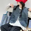 Conjunto de Colete Jeans Estilo Coreano para Meninas Primavera e Outono Conjunto de Três Peças Moda Casual Elegante para Crianças Roupas da Moda de Outono
