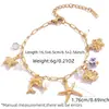 Acessórios de colar para mulheres, corrente para clavícula, pulseira, conjunto versátil para o dia a dia de verão com design de estrela-do-mar e golfinho, joias decorativas, transfronteiriço