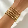 Pulseira Elástica de Contas Artesanal Estilo Praia Doce Cool Casal Europeu e Americano Pulseira de Contas Redondas Estrela conjunto Mulheres