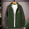 Abrigo de primavera y otoño para hombre con forro polar, engrosado, de alta gama, cárdigan de polar, chaqueta deportiva para exteriores, holgada, estilo papá