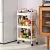 Estante de Almacenamiento Móvil para Cocina y Baño de Pie, Estante para Snacks, Estante de Almacenamiento Multicapa para Mesita de Noche de Dormitorio
