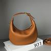 Bolso Bandolera Media Luna Transfronterizo Bolso Portátil Tipo Dumpling Bolso Bandolera de Hombro Versátil Bolso de Media Luna a la Moda 2025 Bolso de Piel Genuina para Mujer