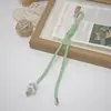 Llavero de Cuerda Tejida con Cuentas de Bloques de Color de Moda Nuevo Cordón Colgante Versátil para Bolso Mochila de Estudiante Adorno