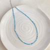 Collar de cuentas de cristal color caramelo de macarrón, cadena de clavícula colorida que combina con todo, cadena de cuello de corazón de moda de nicho para niña dulce