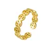 Anillo de Cobre de Plata de Ley S925 para Mujer Lujo Ligero Gama Alta Anillo de Moneda de Transferencia Diseño de Nicho Abierto Joyería Simple
