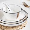 Cuenco y plato al por mayor, cuenco de cerámica creativo para comer, cuenco grande para sopa, cuenco para fideos, plato combinado, vajilla, traje de regalo Diamante